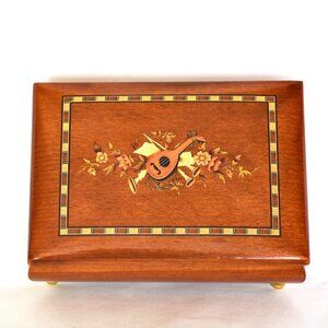 Wood Musical Jewellery Box That Plays Mozart's Magic Flute Melody